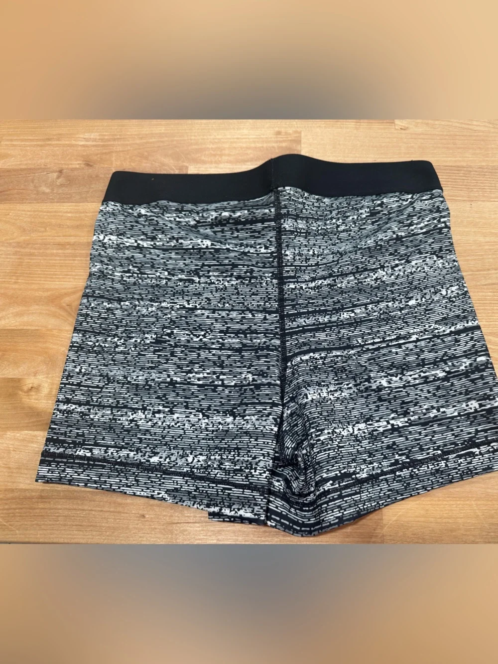 Nike Pro Gray and Black Patterned Compression Shorts